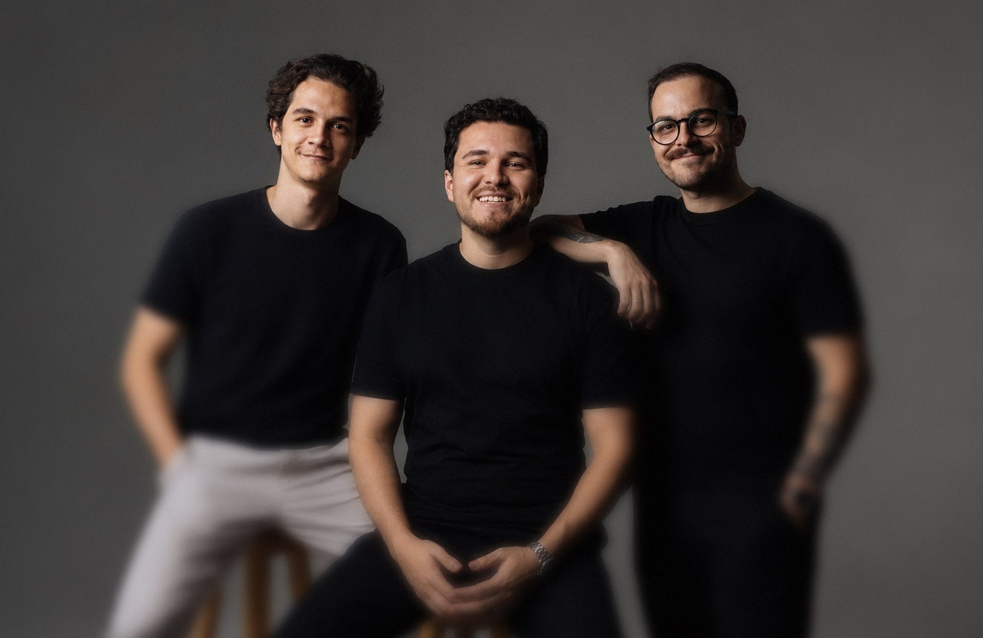 João Pedro, Alexandre Gasparino e Matheus Granado, sócios do Foco